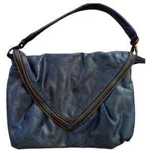 𝅺MATT & NAT Blue Vegan Leather Shoulder Bag